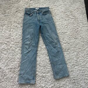 Agolde Lana Mid Rise Straight Jeans